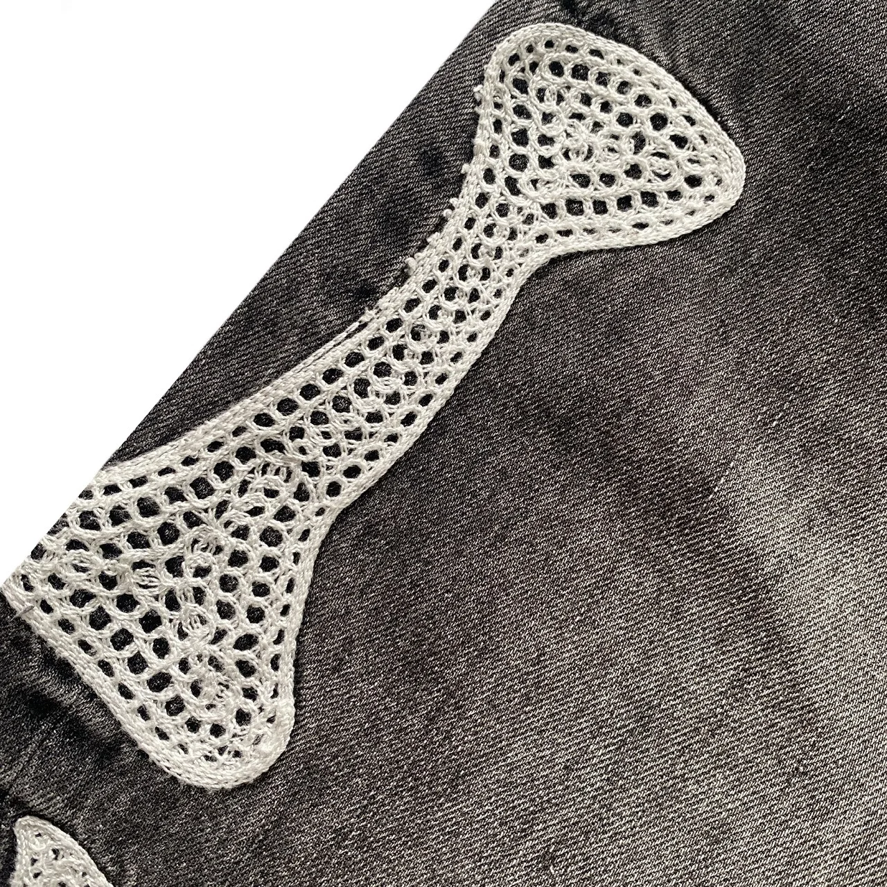 Kapital Vintage Kazuhiro Hirata Japanese Vintage Pinted Bone Loose Straight Denim Shorts for Men