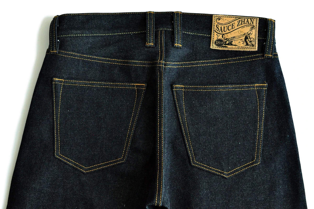 Saucezhan 316XX-18OZ Mens Jeans Selvedge Denim Jeans Raw Denim Straight Thick Autumn and Winter Vintage Jeans Pants