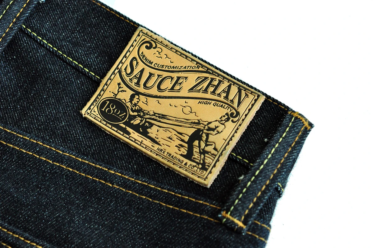 Saucezhan 316XX-18OZ Mens Jeans Selvedge Denim Jeans Raw Denim Straight Thick Autumn and Winter Vintage Jeans Pants