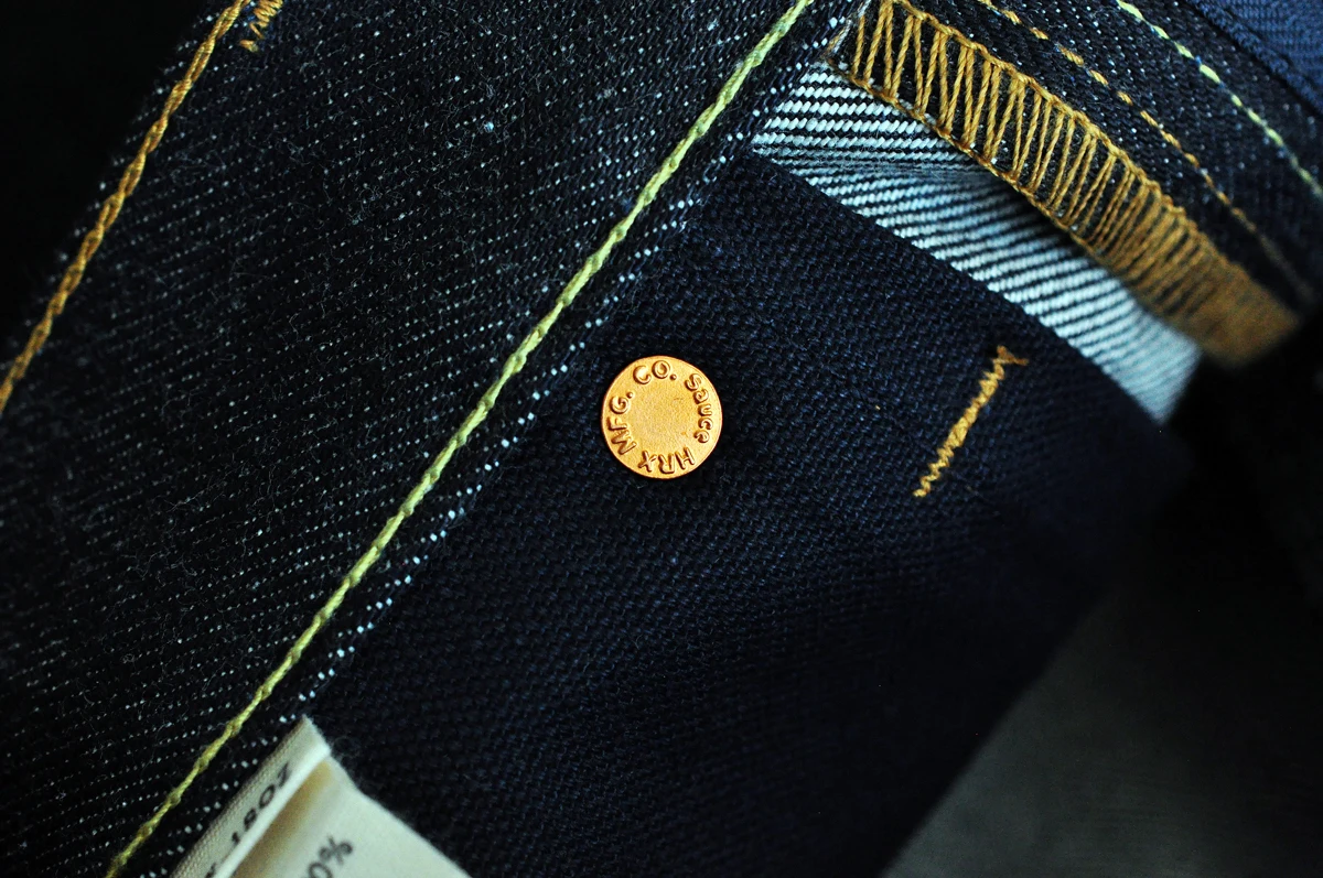 Saucezhan 316XX-18OZ Mens Jeans Selvedge Denim Jeans Raw Denim Straight Thick Autumn and Winter Vintage Jeans Pants