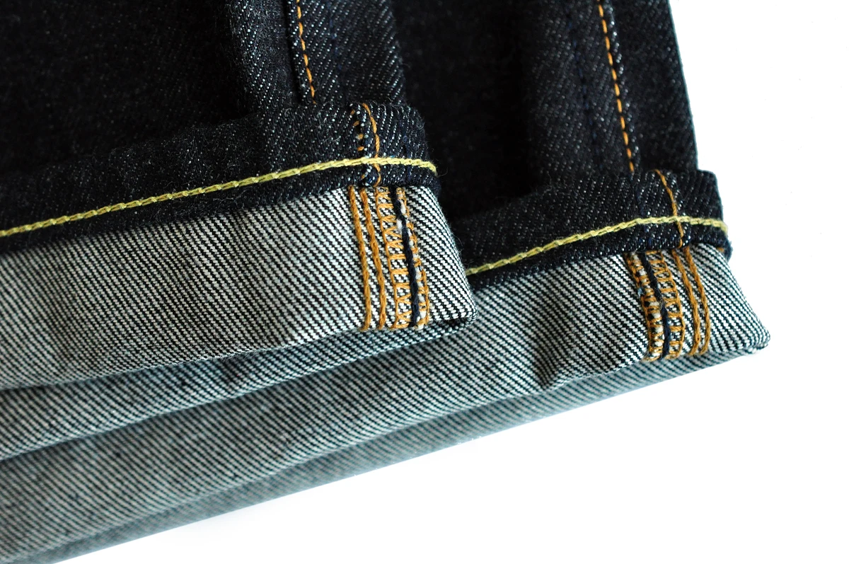 Saucezhan 316XX-18OZ Mens Jeans Selvedge Denim Jeans Raw Denim Straight Thick Autumn and Winter Vintage Jeans Pants