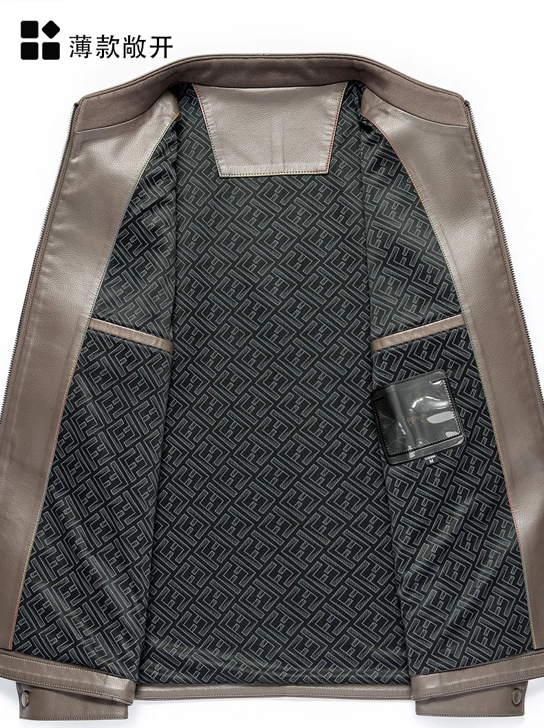 YN-2581 Spring And Autumn New Men's Genuine Leather Coat, Fur Integrated, Casual Natural Sheepskin Coat, Winter Thickened Top