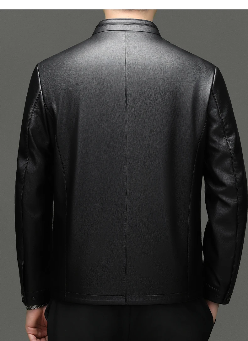 YN-2581 Spring And Autumn New Men's Genuine Leather Coat, Fur Integrated, Casual Natural Sheepskin Coat, Winter Thickened Top