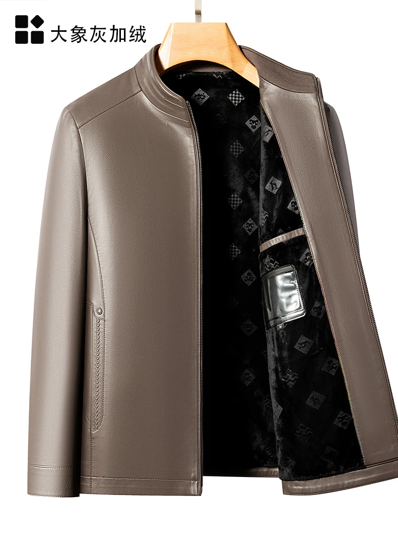 YN-2581 Spring And Autumn New Men's Genuine Leather Coat, Fur Integrated, Casual Natural Sheepskin Coat, Winter Thickened Top