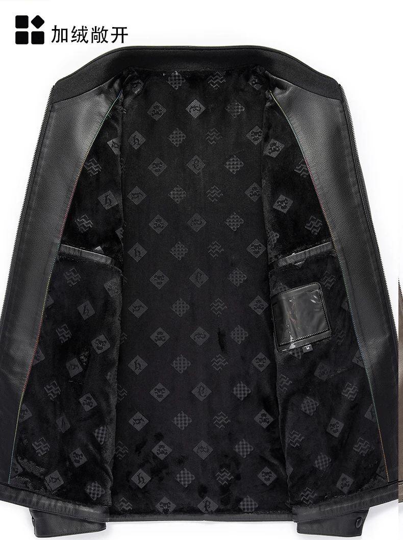 YN-2581 Spring And Autumn New Men's Genuine Leather Coat, Fur Integrated, Casual Natural Sheepskin Coat, Winter Thickened Top