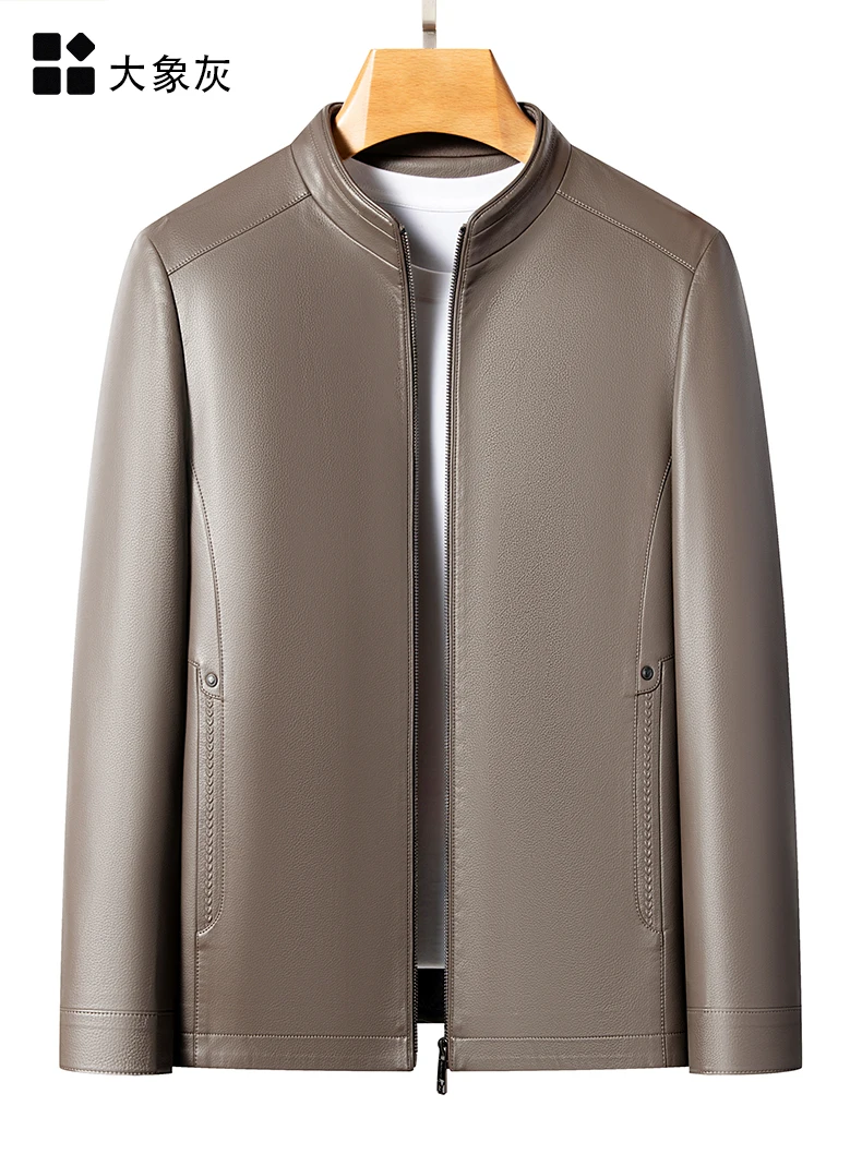 YN-2581 Spring And Autumn New Men's Genuine Leather Coat, Fur Integrated, Casual Natural Sheepskin Coat, Winter Thickened Top