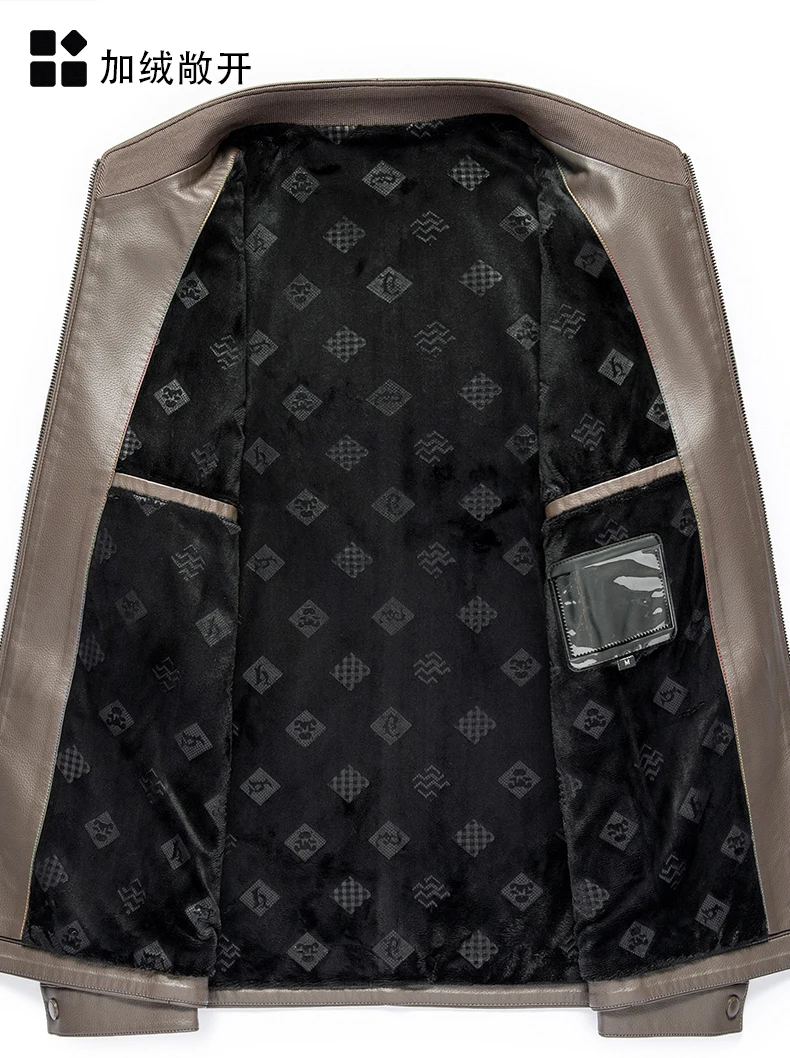 YN-2581 Spring And Autumn New Men's Genuine Leather Coat, Fur Integrated, Casual Natural Sheepskin Coat, Winter Thickened Top