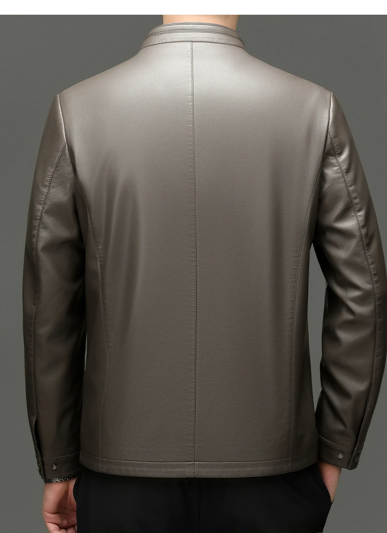 YN-2581 Spring And Autumn New Men's Genuine Leather Coat, Fur Integrated, Casual Natural Sheepskin Coat, Winter Thickened Top