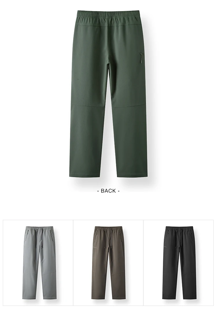 Semir Casual Pants Men Fleece Lined Three-Resistant Outdoor Long Pants 2025 Winter New Straight Leg Elastic Waist Versatile