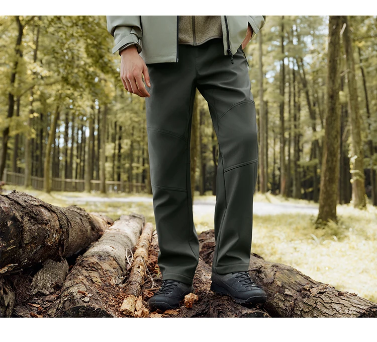 Semir Casual Pants Men Fleece Lined Three-Resistant Outdoor Long Pants 2025 Winter New Straight Leg Elastic Waist Versatile