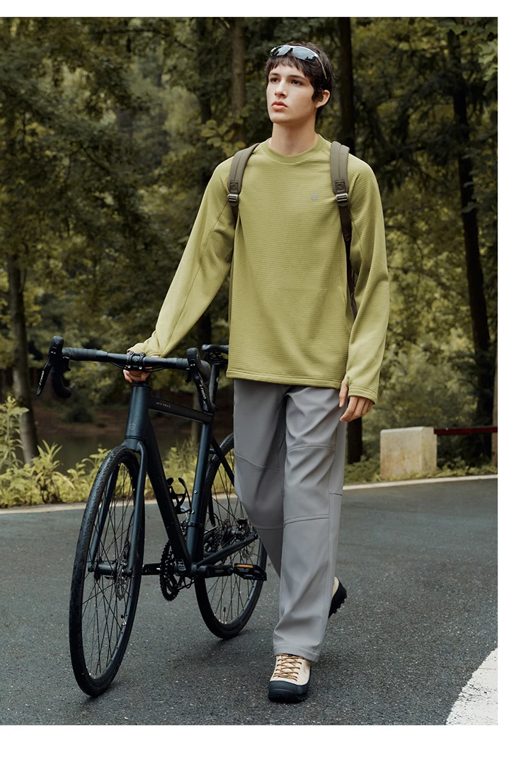 Semir Casual Pants Men Fleece Lined Three-Resistant Outdoor Long Pants 2025 Winter New Straight Leg Elastic Waist Versatile