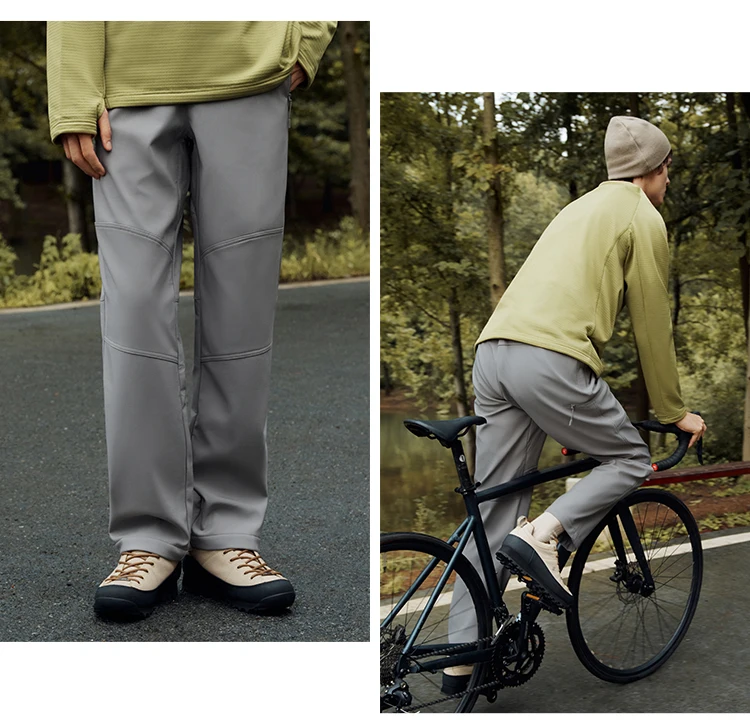 Semir Casual Pants Men Fleece Lined Three-Resistant Outdoor Long Pants 2025 Winter New Straight Leg Elastic Waist Versatile