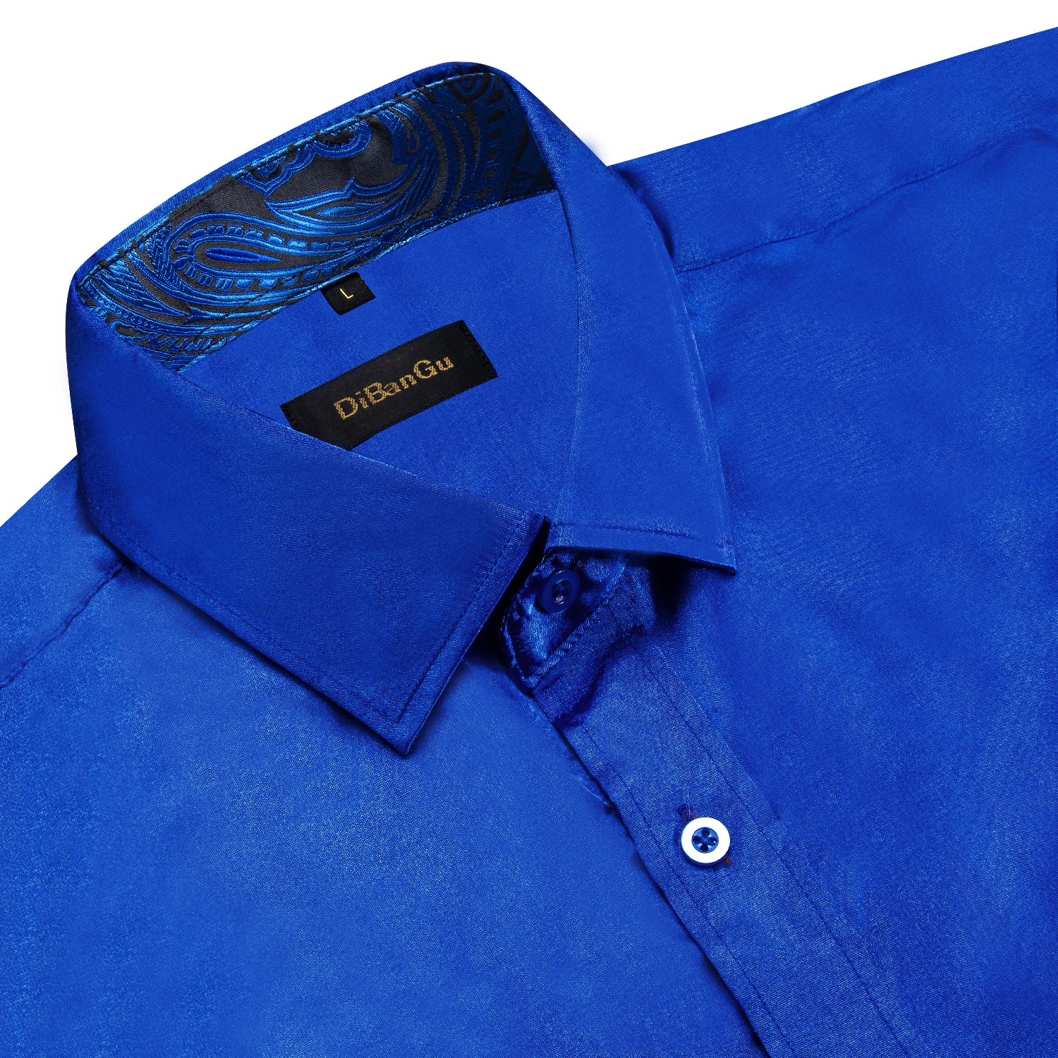 Luxury Elegant Dress Shirts for Men Stretch Satin Long Sleeve Casual Social Shirt Designer Contrasting Paisley Clothing