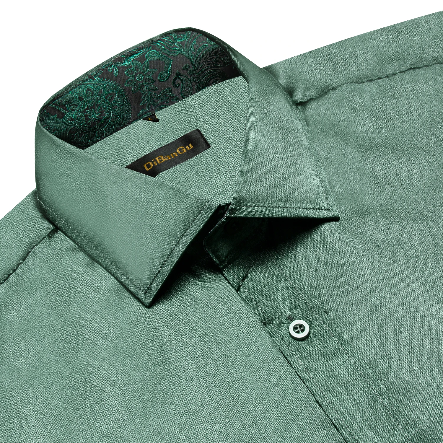 Luxury Elegant Dress Shirts for Men Stretch Satin Long Sleeve Casual Social Shirt Designer Contrasting Paisley Clothing