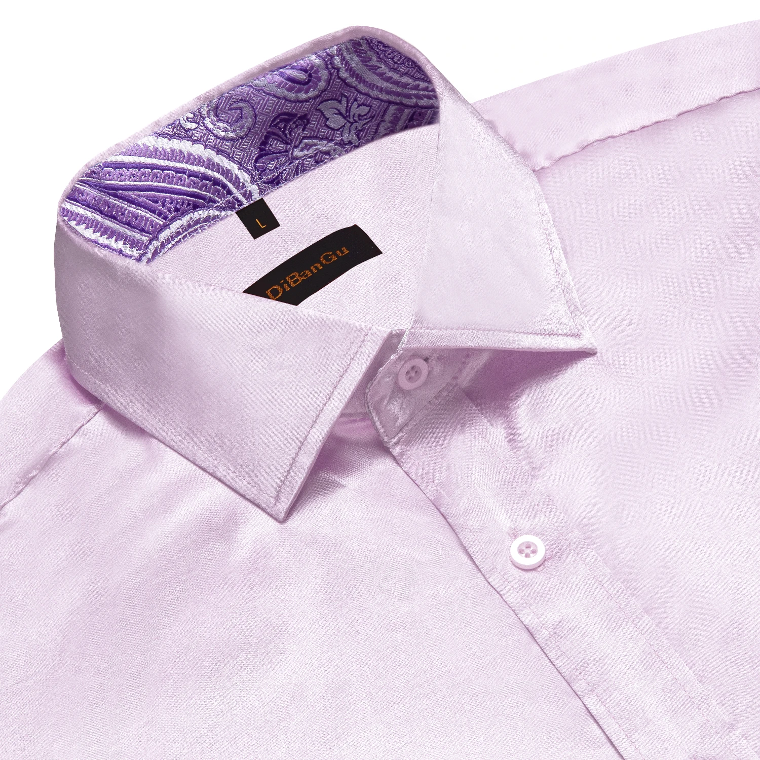Luxury Elegant Dress Shirts for Men Stretch Satin Long Sleeve Casual Social Shirt Designer Contrasting Paisley Clothing