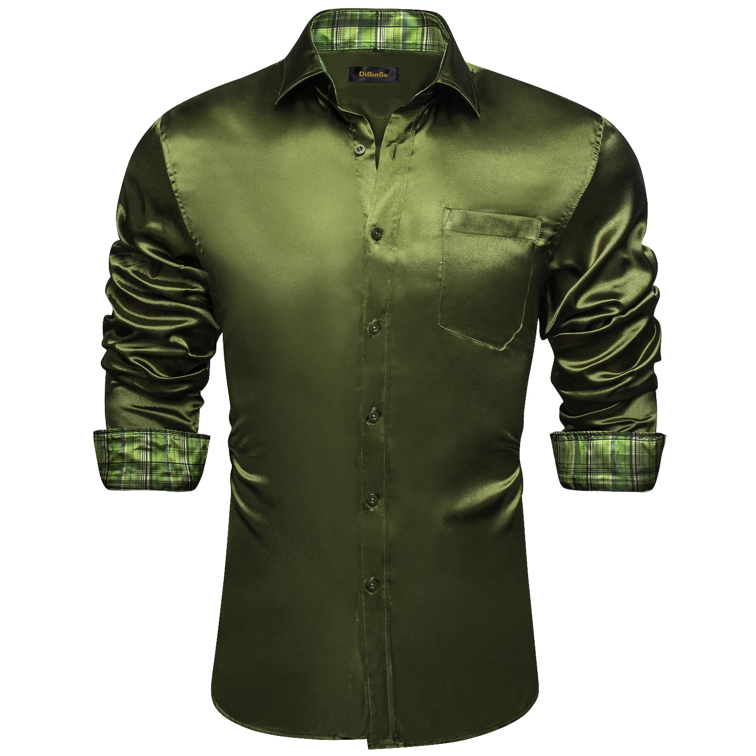 Luxury Elegant Dress Shirts for Men Stretch Satin Long Sleeve Casual Social Shirt Designer Contrasting Paisley Clothing