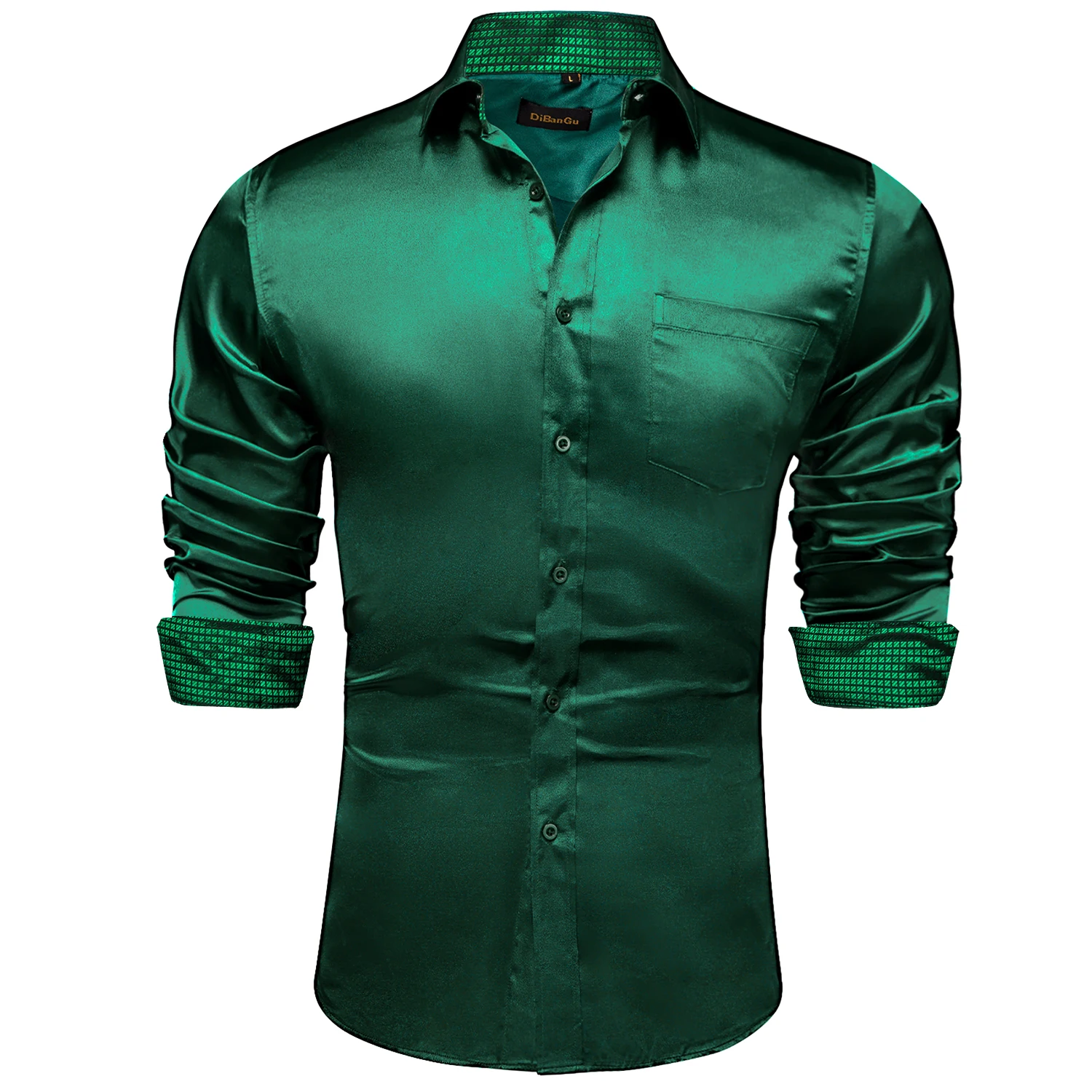 Luxury Elegant Dress Shirts for Men Stretch Satin Long Sleeve Casual Social Shirt Designer Contrasting Paisley Clothing