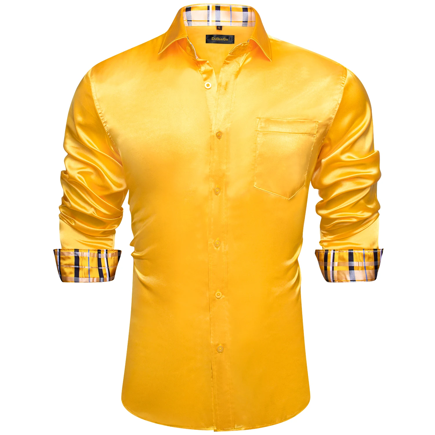Luxury Elegant Dress Shirts for Men Stretch Satin Long Sleeve Casual Social Shirt Designer Contrasting Paisley Clothing