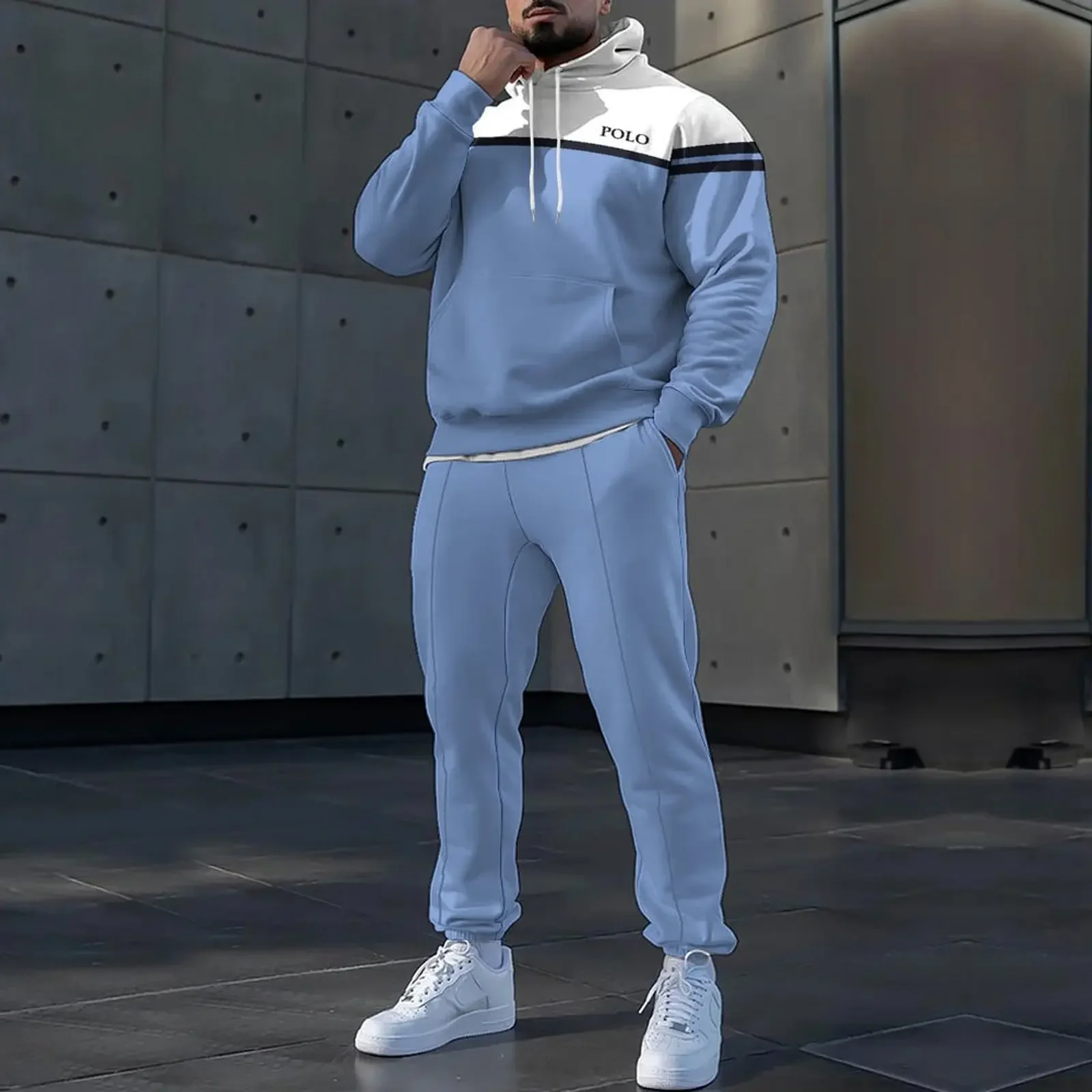 2024 New Trend Casual Loose Hat Sweater Men's Suit Tech Fleece Clothing  Sweatpants  Suits for Tracksuit Hoodies