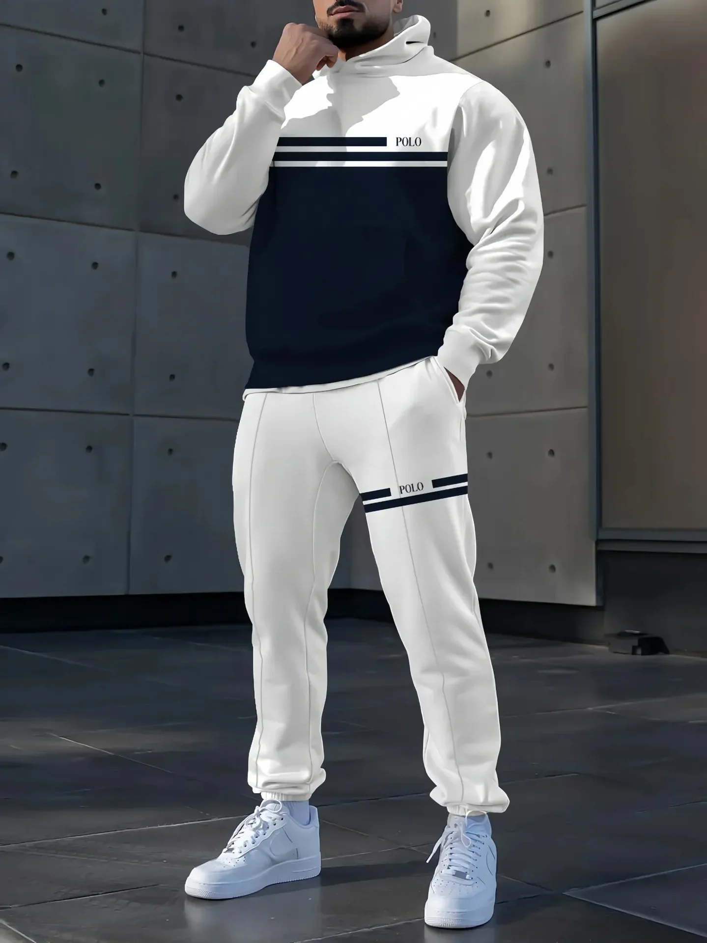 2024 New Trend Casual Loose Hat Sweater Men's Suit Tech Fleece Clothing  Sweatpants  Suits for Tracksuit Hoodies