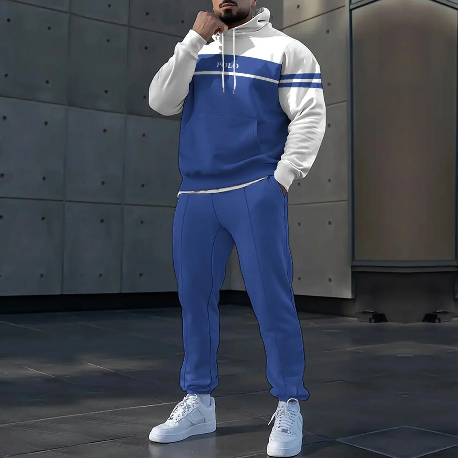 2024 New Trend Casual Loose Hat Sweater Men's Suit Tech Fleece Clothing  Sweatpants  Suits for Tracksuit Hoodies