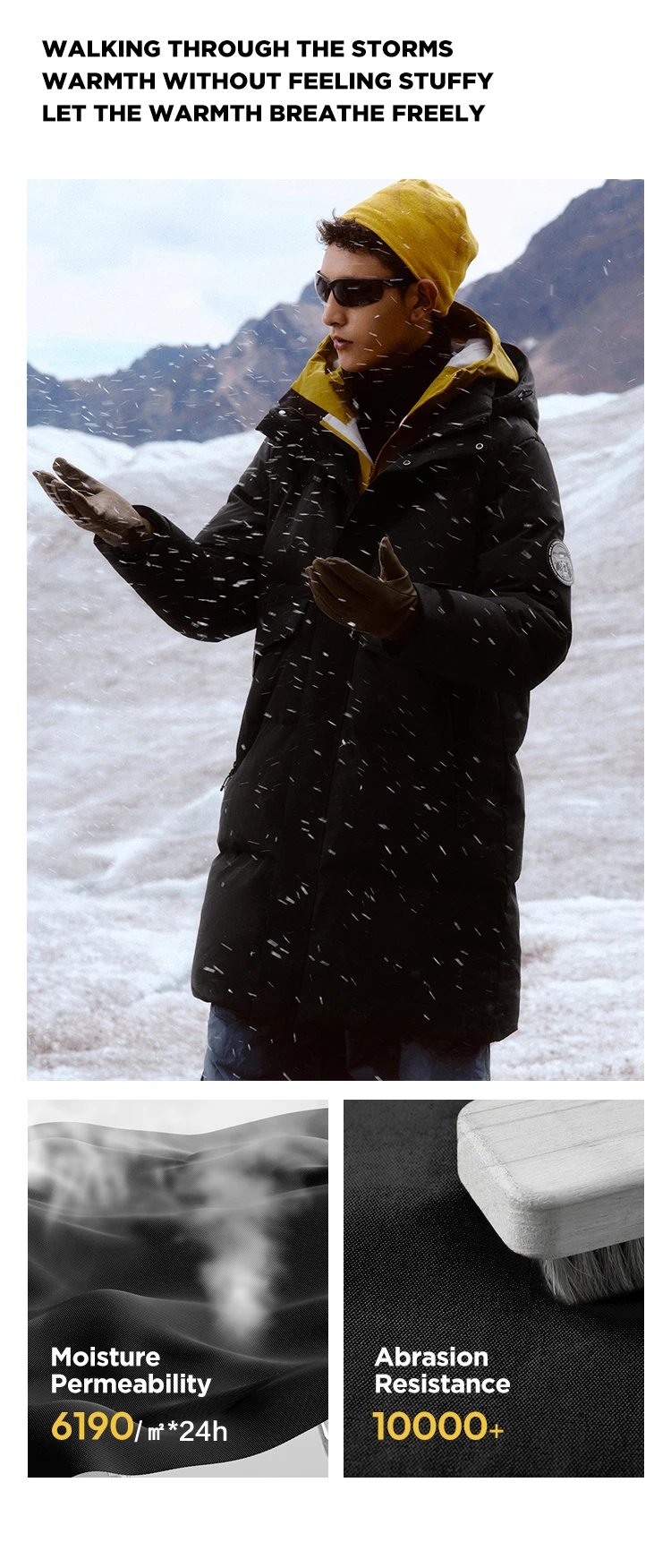 Semir Down Jacket Men Long Length 2026 New Winter Outerwear Waterproof and Warm Outdoor Travel Outerwear