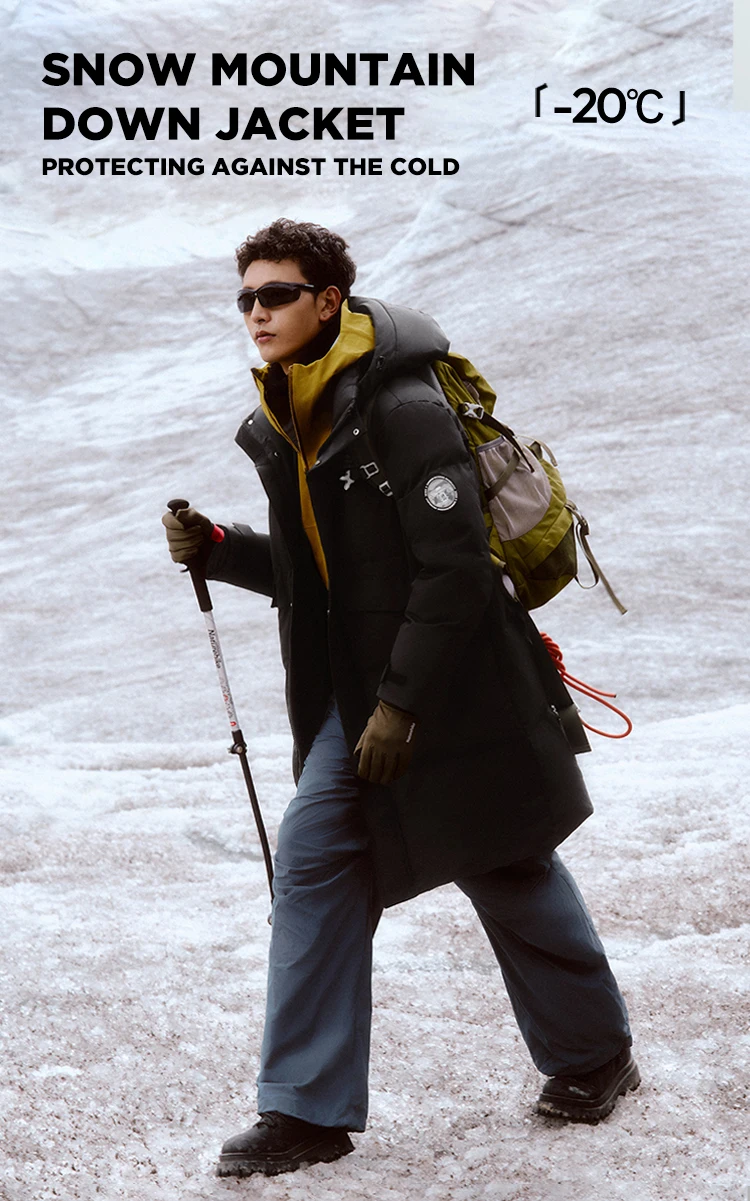 Semir Down Jacket Men Long Length 2026 New Winter Outerwear Waterproof and Warm Outdoor Travel Outerwear