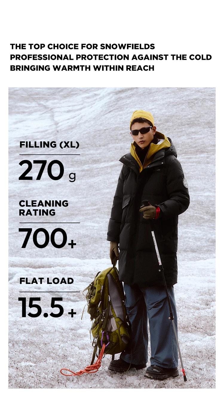 Semir Down Jacket Men Long Length 2026 New Winter Outerwear Waterproof and Warm Outdoor Travel Outerwear