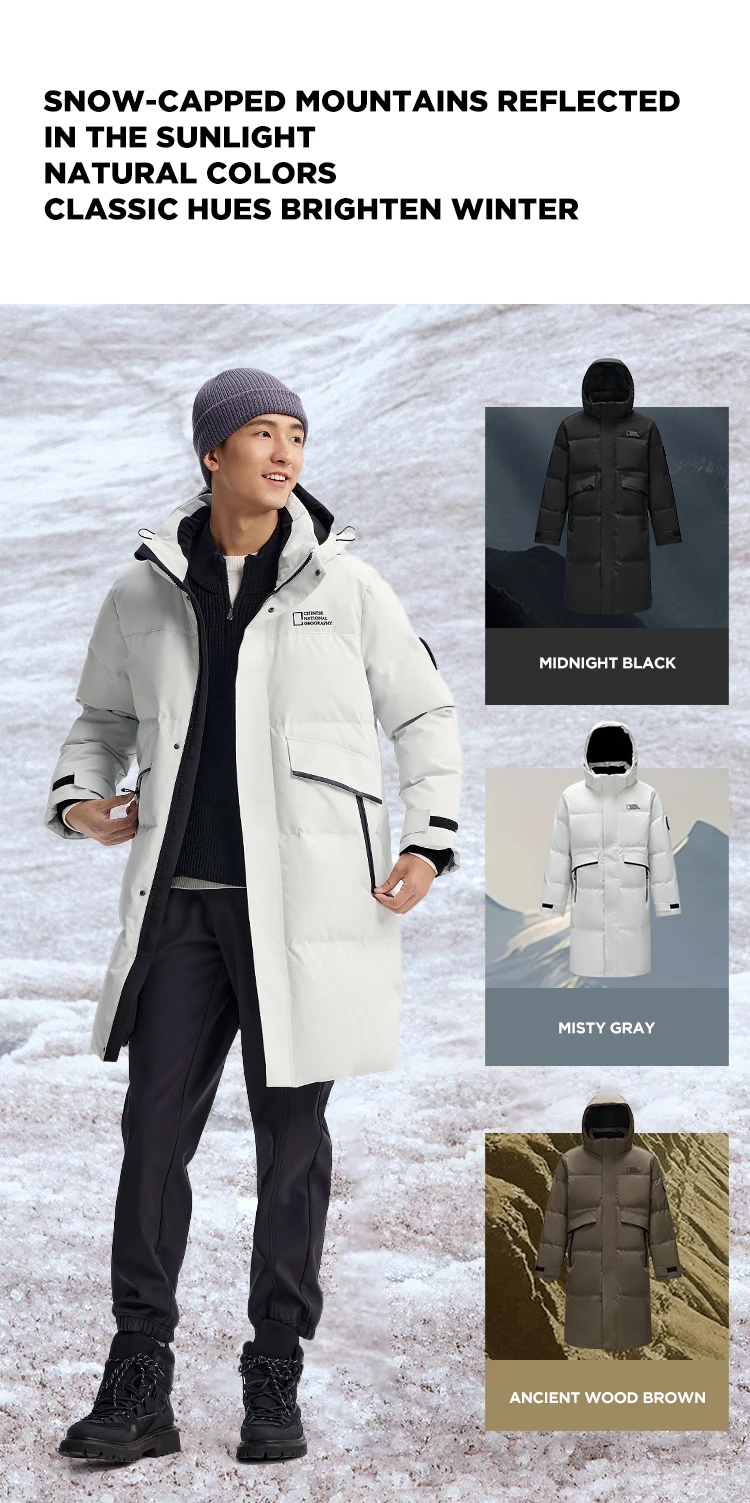 Semir Down Jacket Men Long Length 2026 New Winter Outerwear Waterproof and Warm Outdoor Travel Outerwear