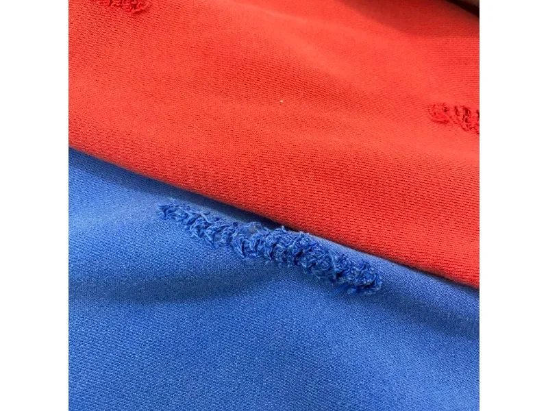Hip Hop Thug Club Hole Damaged Hoodie Embroidery Red Leather Moon Star Ptach Pattern Sweatshirts Men Women Wash Pullovers Hoody