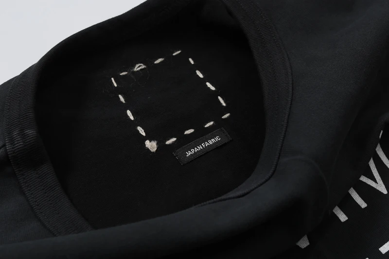 26SS Visvim Stitch Box Label T Shirt Japan Men Women High Quality Simple Print Label Short Sleeve Loose T-shirt Tops Tee