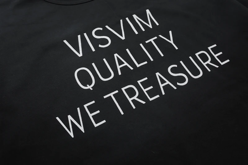 26SS Visvim Stitch Box Label T Shirt Japan Men Women High Quality Simple Print Label Short Sleeve Loose T-shirt Tops Tee