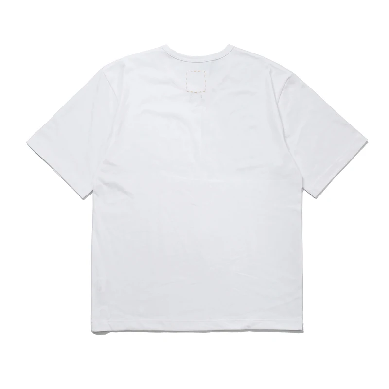 26SS Visvim Stitch Box Label T Shirt Japan Men Women High Quality Simple Print Label Short Sleeve Loose T-shirt Tops Tee