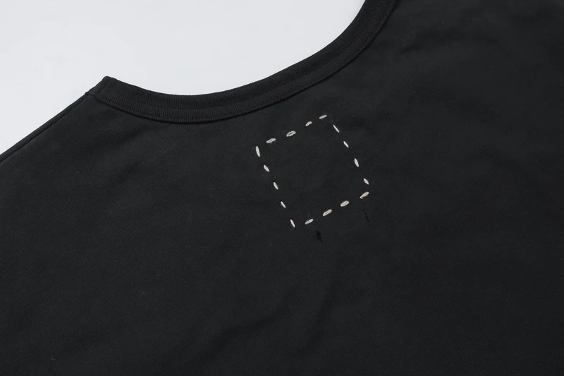 26SS Visvim Stitch Box Label T Shirt Japan Men Women High Quality Simple Print Label Short Sleeve Loose T-shirt Tops Tee