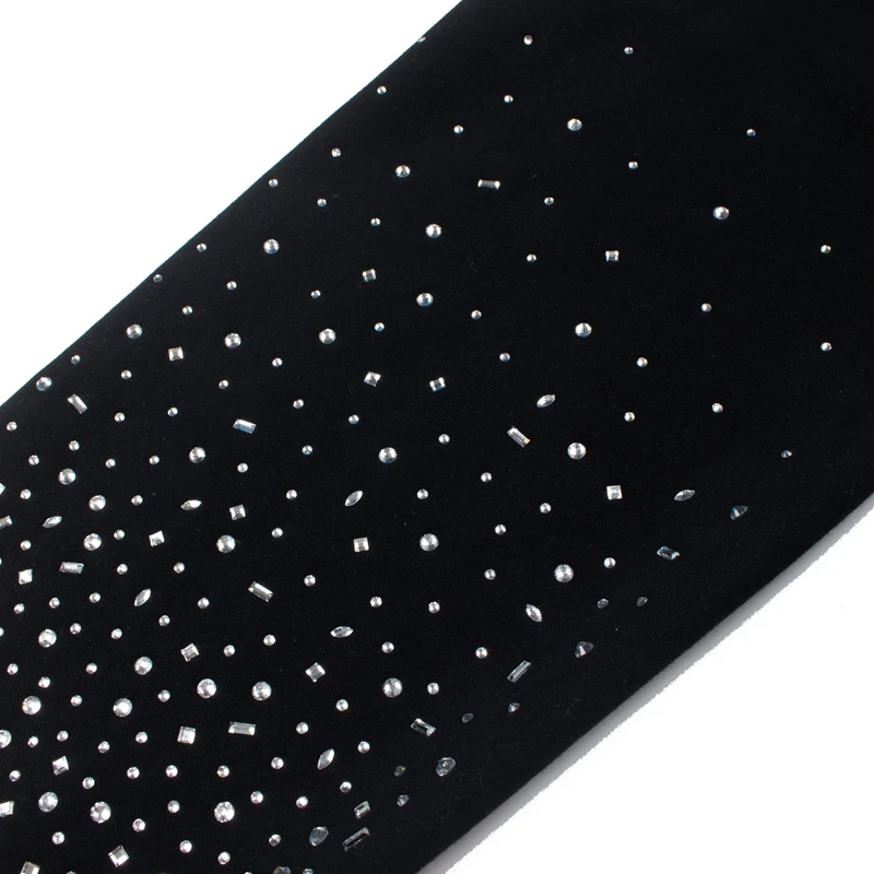 Full Hotfix Rhinestone SATOSHI Hoodie American High Street Classic Letter Print Retro Black Fleece Hooded Sweatshirt Men Women