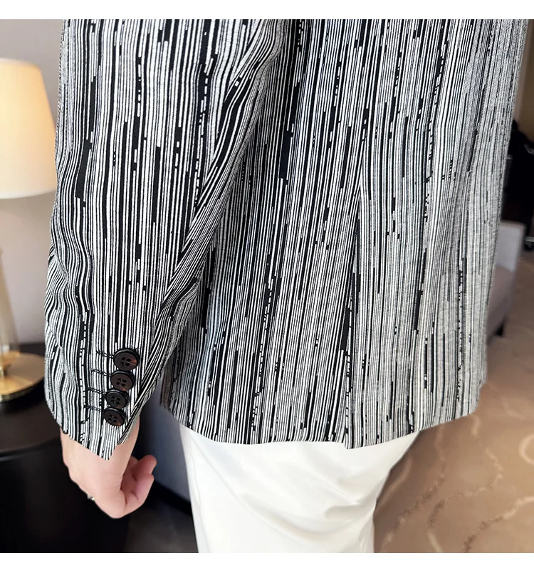 Men's British Style Fashionable Luxury Suit Jacket High-quality Plaid Slim Fit Business Social Blazer Wedding Dress Party Jacket