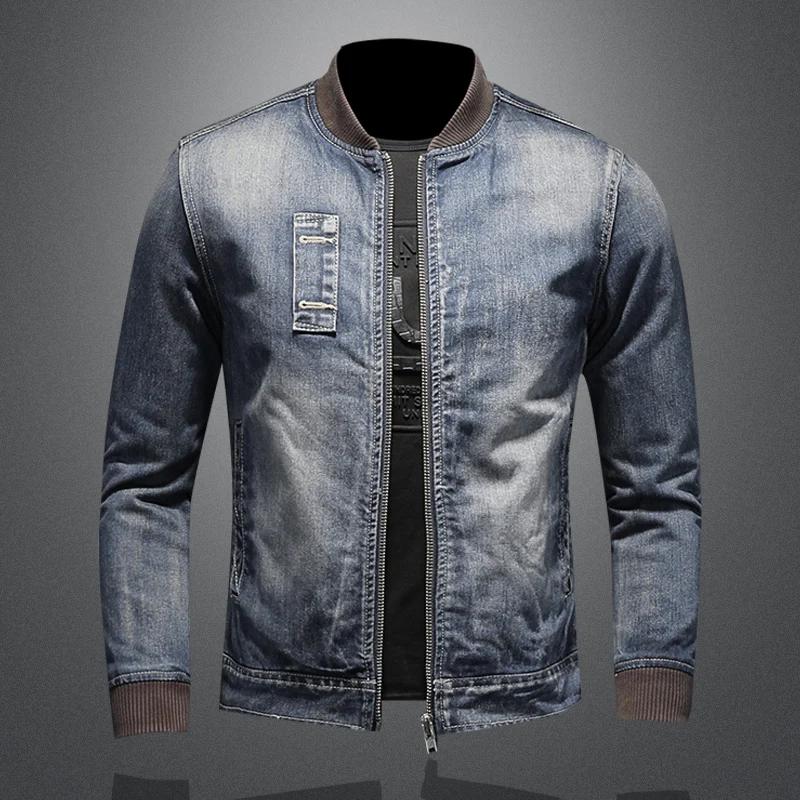 Autumn Winter Men Warm Denim Jacket Mens Retro Motorcycle Punk Streetwear Thick Coats Male Plus Velvet Cowboy Outwear 5Xl