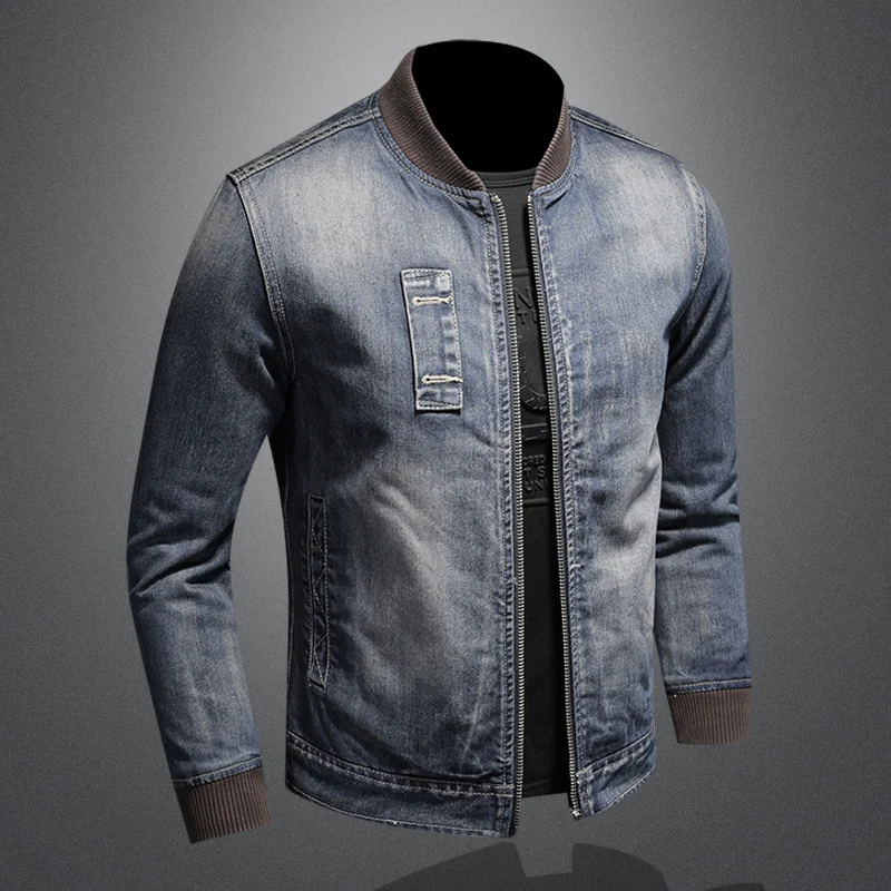 Autumn Winter Men Warm Denim Jacket Mens Retro Motorcycle Punk Streetwear Thick Coats Male Plus Velvet Cowboy Outwear 5Xl
