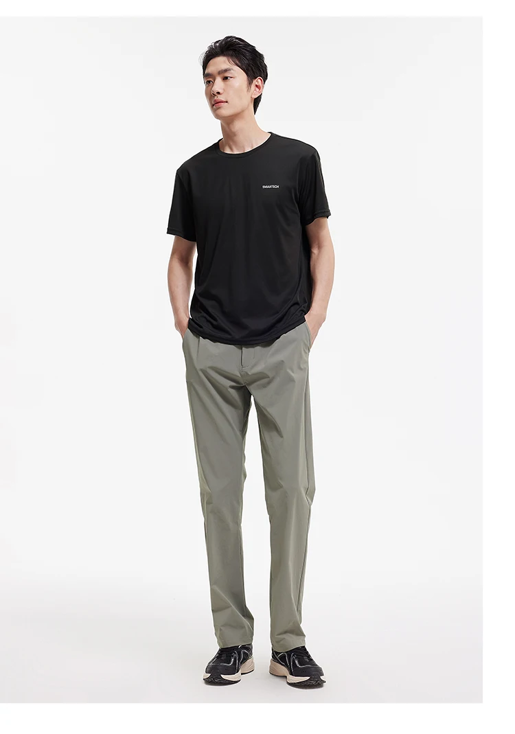 Semir Men Pants Cooling 2026 Quick Dry Straight Solid Stretch Urban Casual Everyday Style Soft Comfortable Daily Wear Trendy