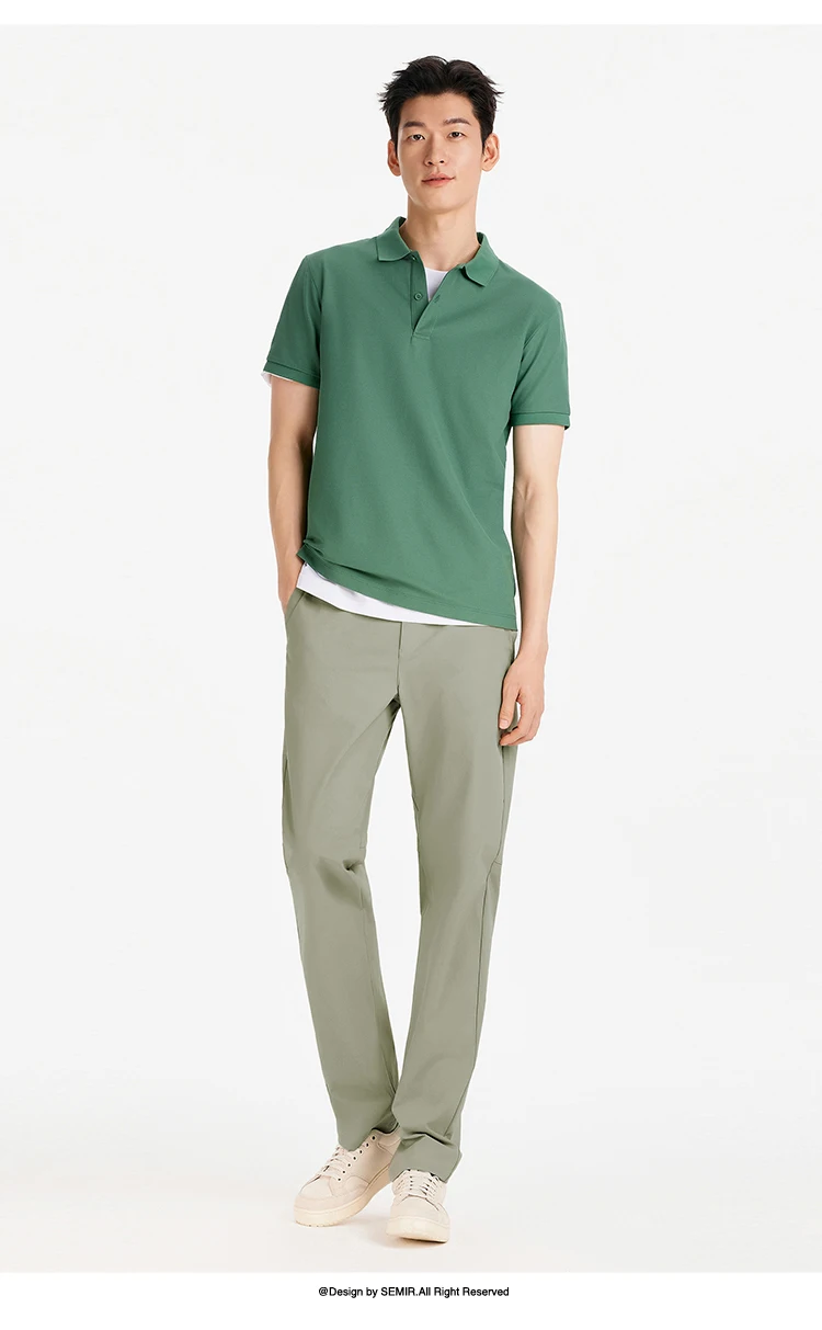 Semir Men Pants Cooling 2026 Quick Dry Straight Solid Stretch Urban Casual Everyday Style Soft Comfortable Daily Wear Trendy