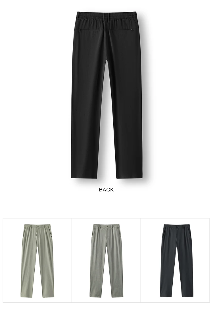 Semir Men Pants Cooling 2026 Quick Dry Straight Solid Stretch Urban Casual Everyday Style Soft Comfortable Daily Wear Trendy