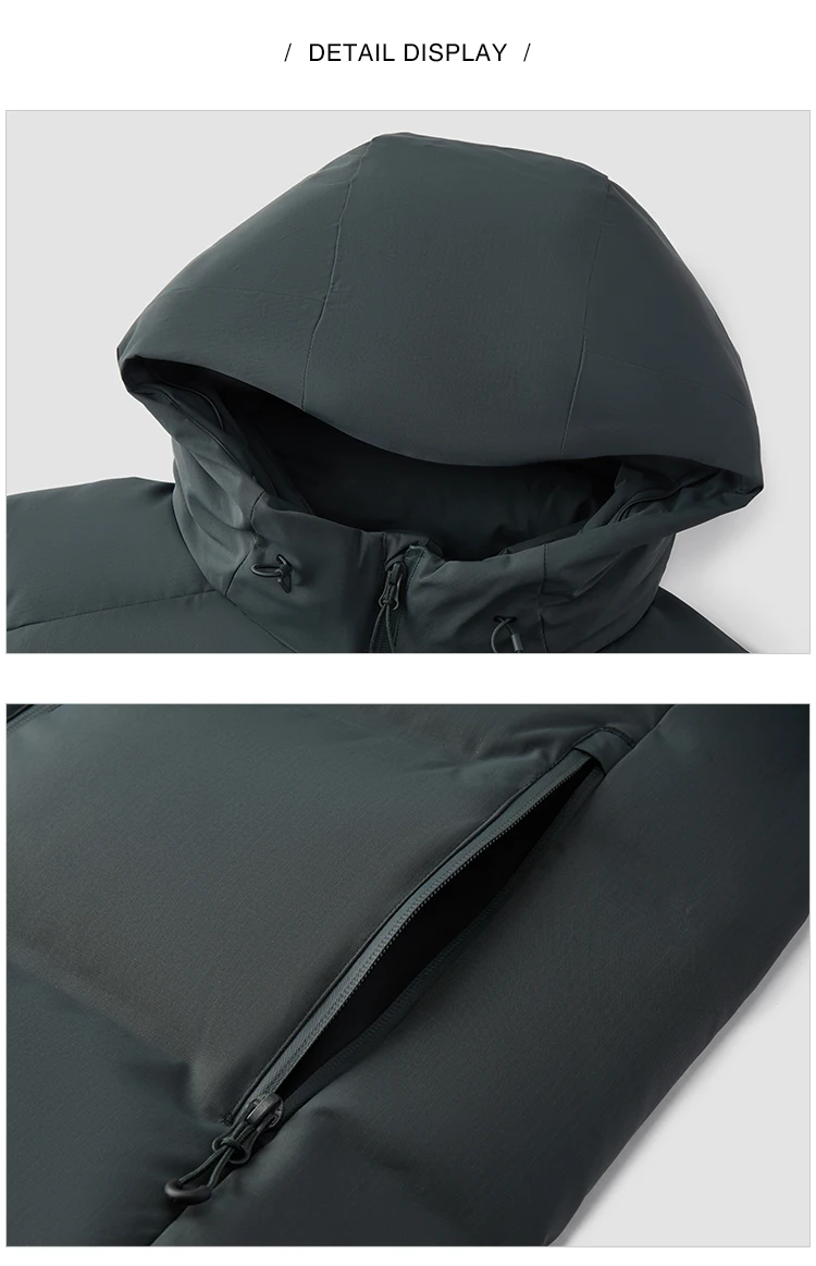 Semir Down Jacket Men New Winter Waterproof Outerwear Textured Hooded Top Versatile