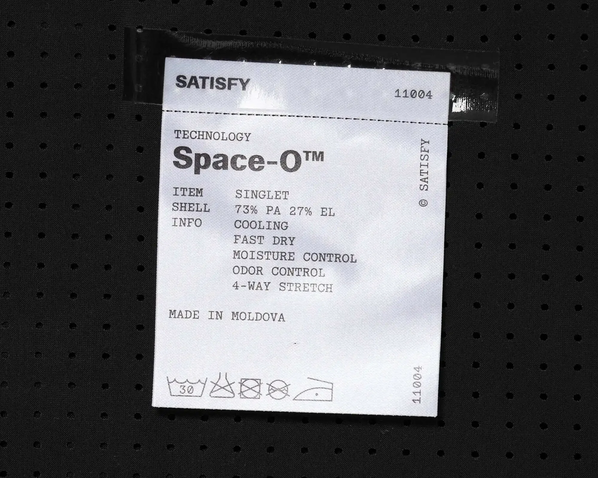SATISFY Space Singlet sleeveless running vest breathable mesh letter print vest