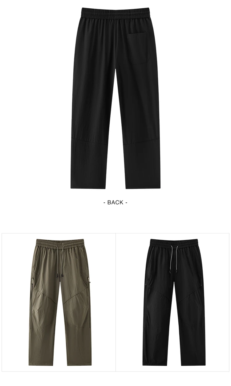Semir Men Pants Functional 2026 Multi Pocket Drawstring Side Zipper Straight Urban Casual Style Soft Comfortable Daily Wear