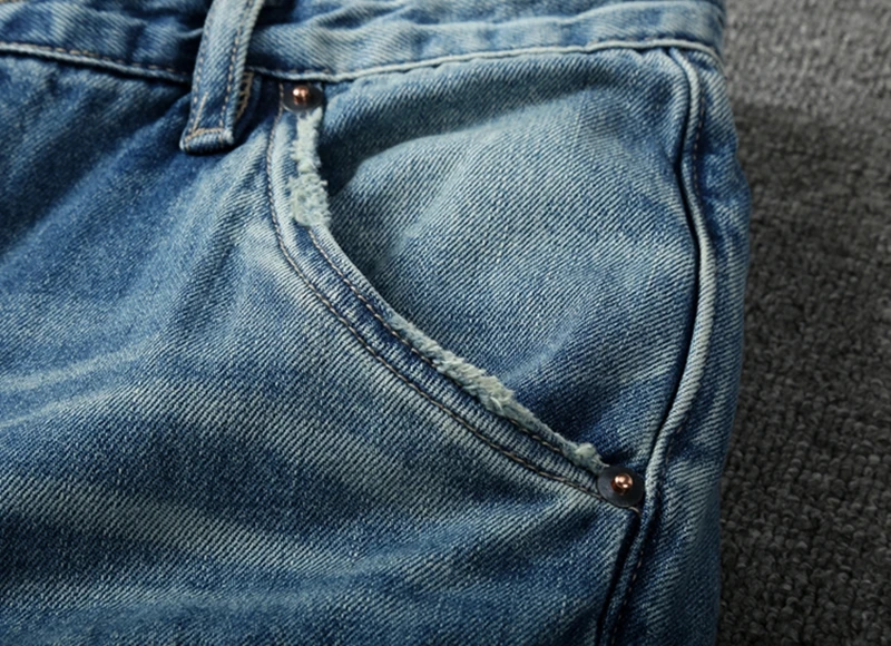 Summer New American Retro Heavyweight Denim Cargo Shorts Men's Fashion 100% Cotton Washed Make Old Straight Casual 5-point Pants