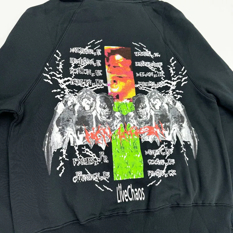 New Men KEN CARSON A Great Chaos actual hate Tour Pullover Hoodies Hoody Hooded Sweatshirts velvet Cotton Thick Fleece US N212