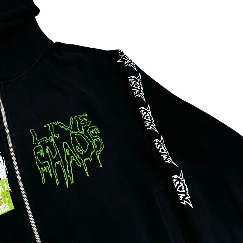 New Men KEN CARSON A Great Chaos actual hate Tour Pullover Hoodies Hoody Hooded Sweatshirts velvet Cotton Thick Fleece US N212