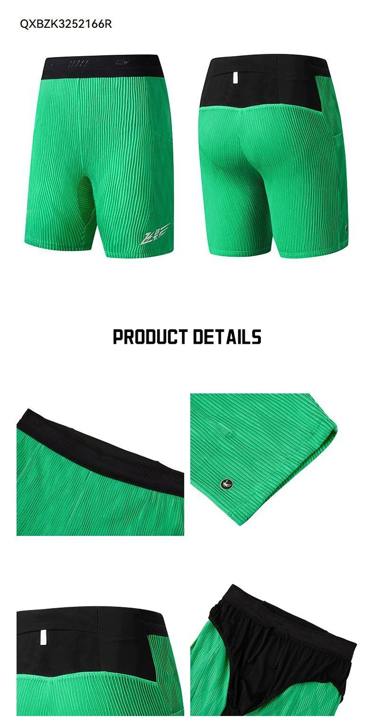QIAODAN Feiying 4.0 Tight Marathon Running Shorts Male Summer Woven Half Pants with Waist Pocket Men's Clothing QXBZK3252166R