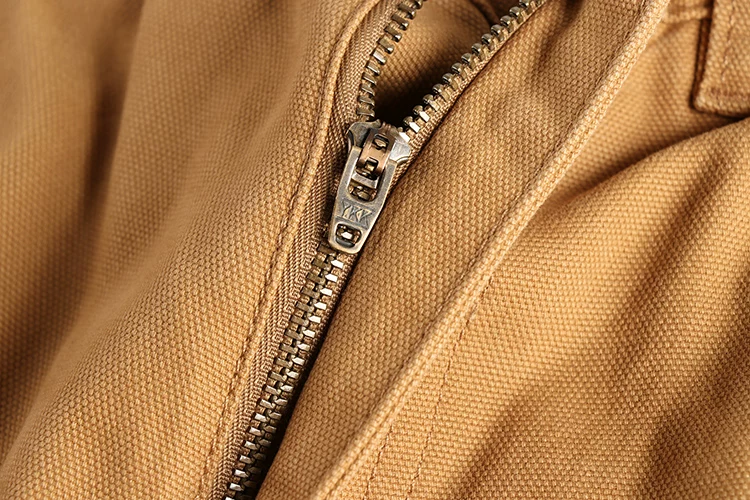 2024 Autumn New American Retro 320G Heavyweight Woven Cargo Pants Men's Fashion 100% Cotton Washed Straight Casual Trousers
