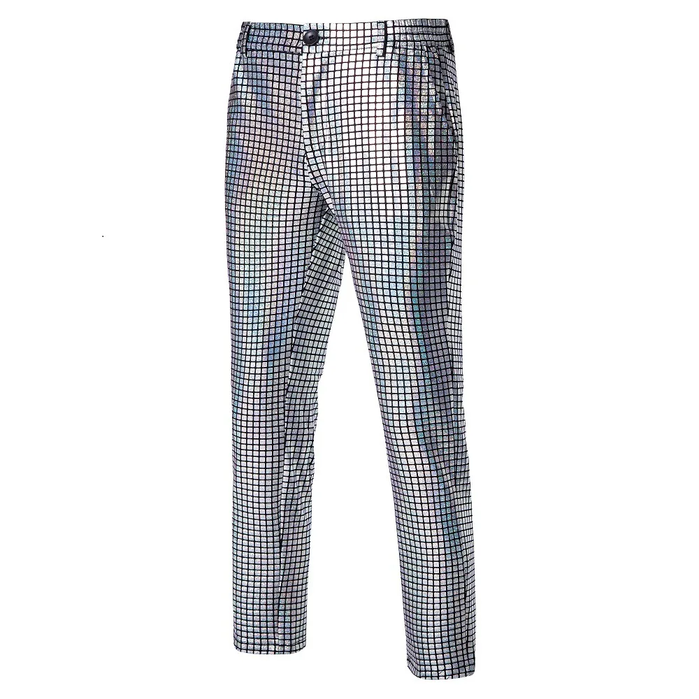Fashionable New Men's Sequin Hot Stamping Suit Disco Cosplay Party Stage Nightclub Shiny and Cool Performance Suit Set SizeS-3XL